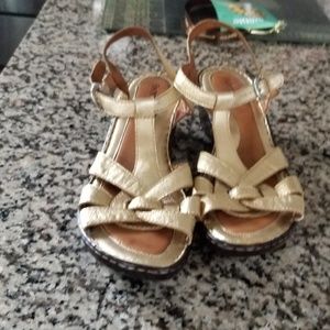 Born gold leather sandals